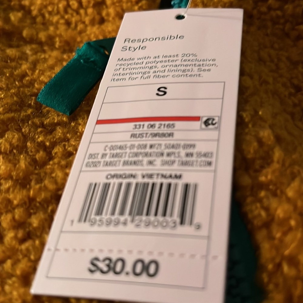 Woman’s Sherpa pull over quarter zip jacket with hood NWT. Color rust. - Picture 2 of 2